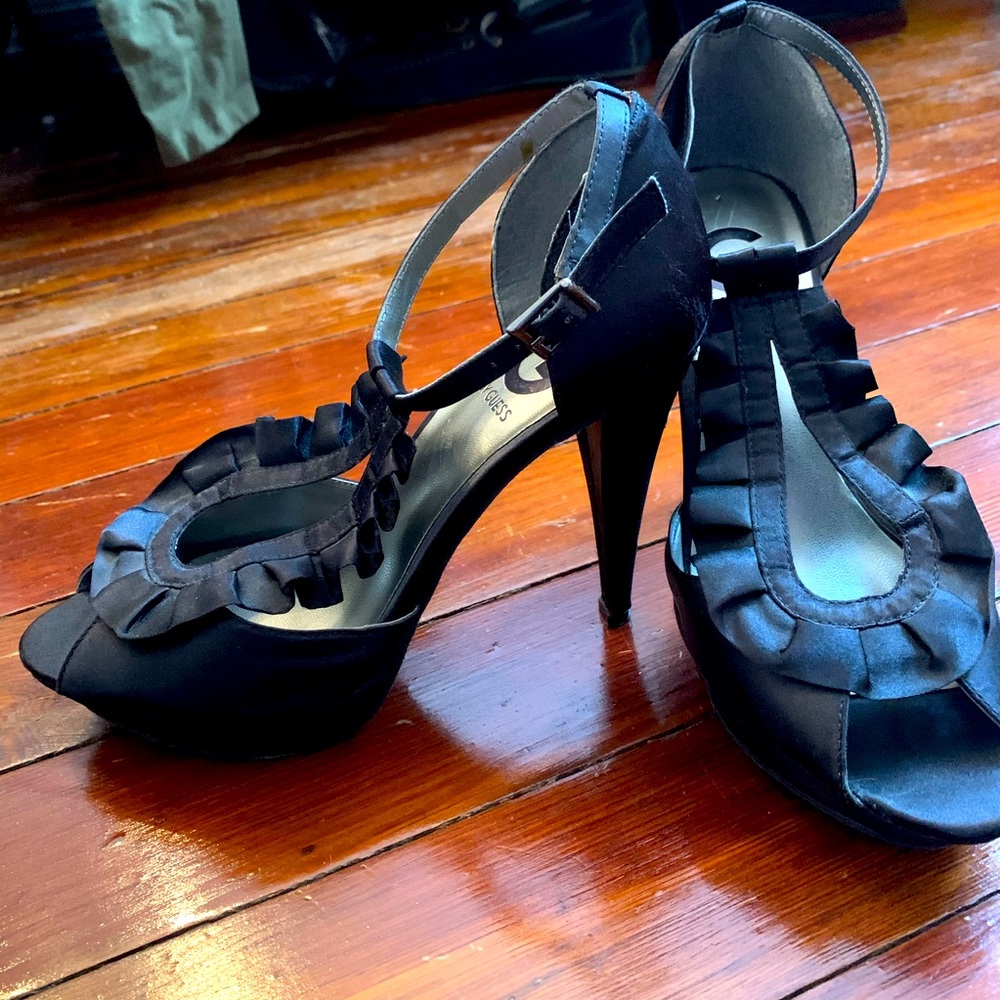 Black strappy heels